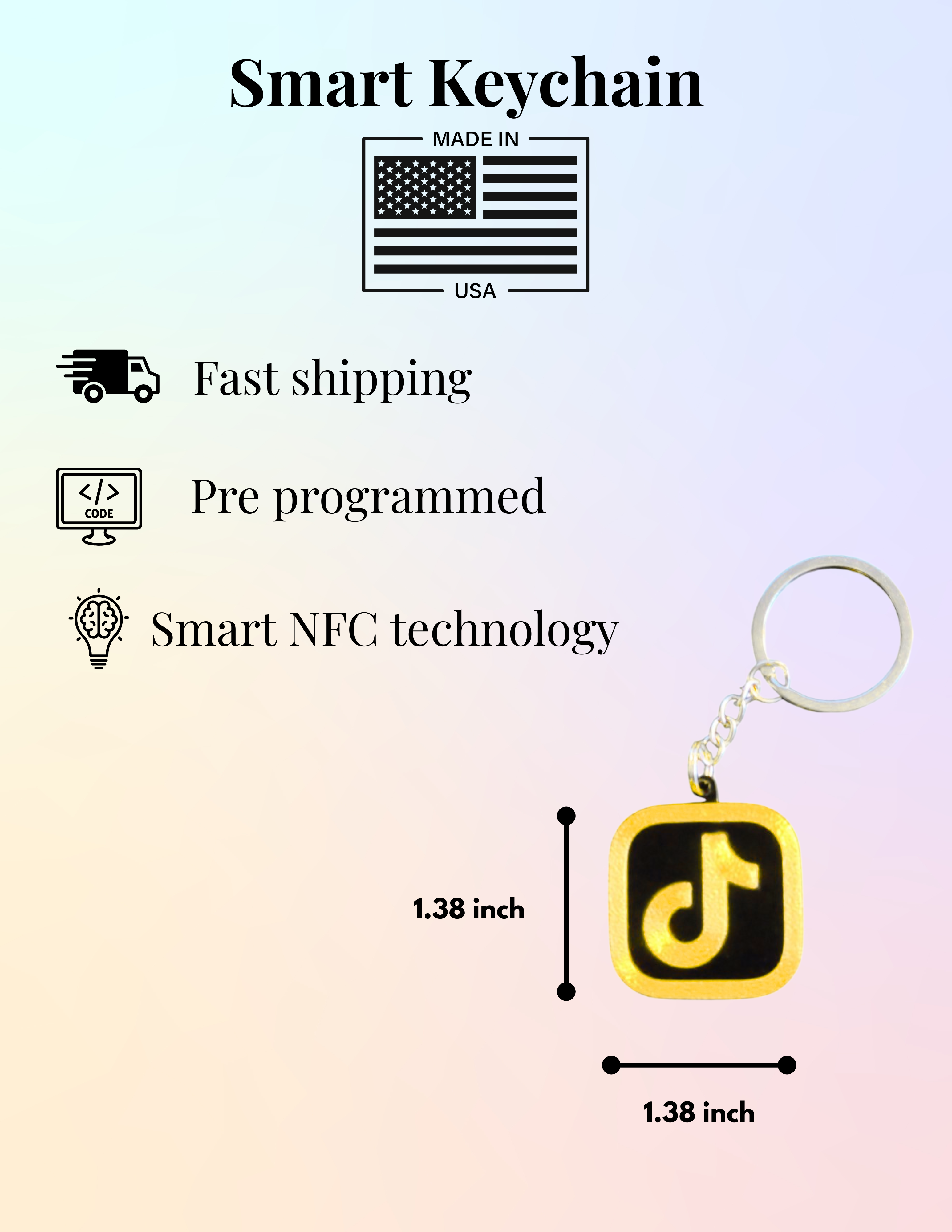 NFC Smart Programmable Keychain