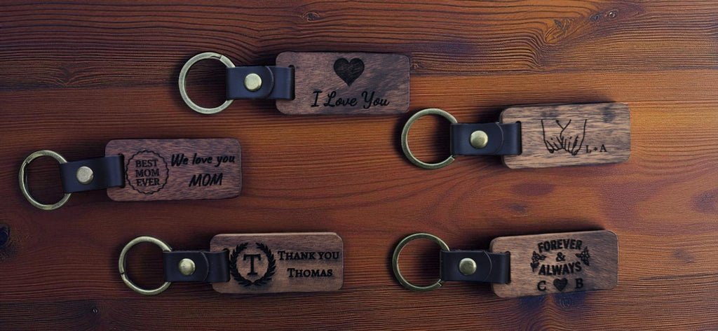 Custom Engraved Wooden Keychains