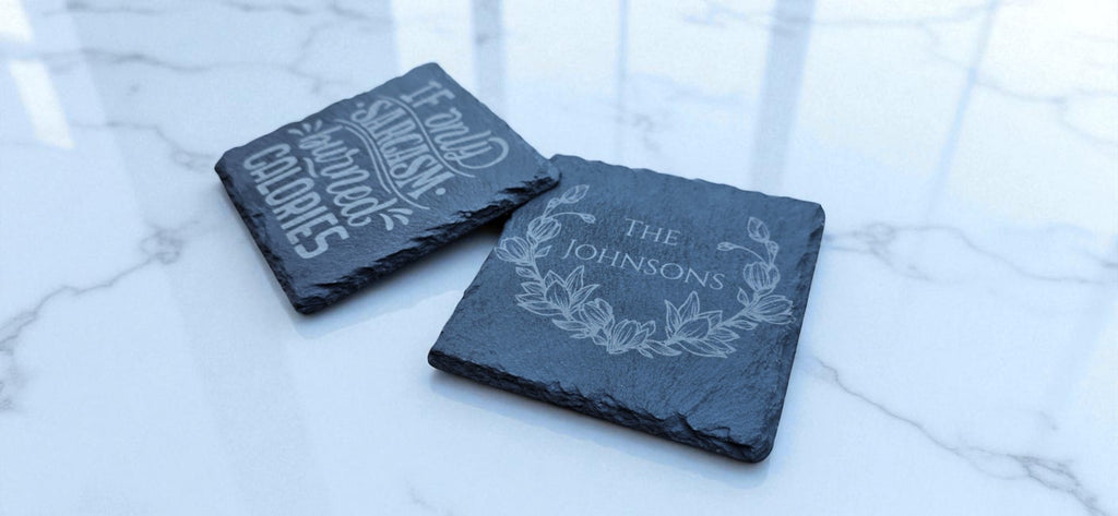Custom Engraved Stone Coasters