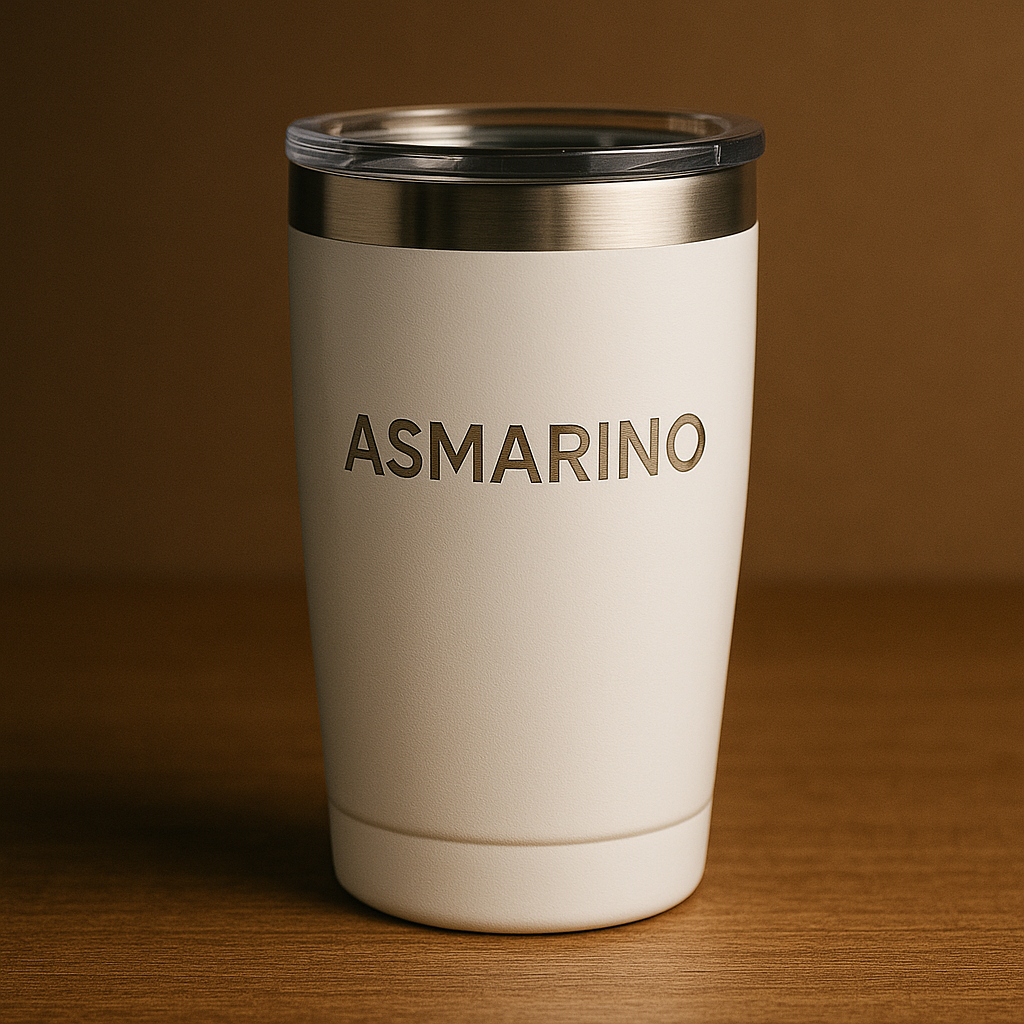 Engraved travel mug