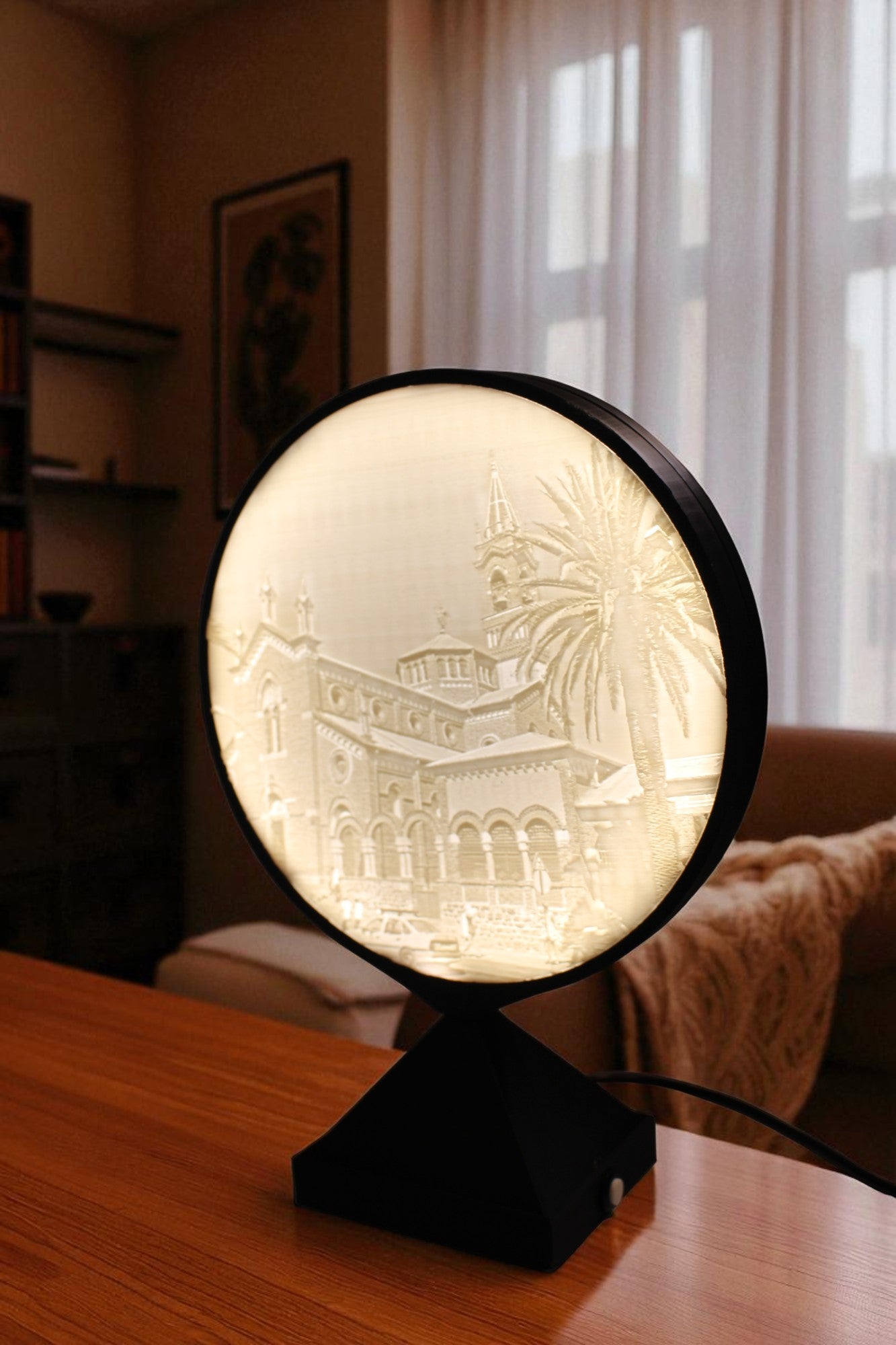 Custom Made to order  Circular Lithophane