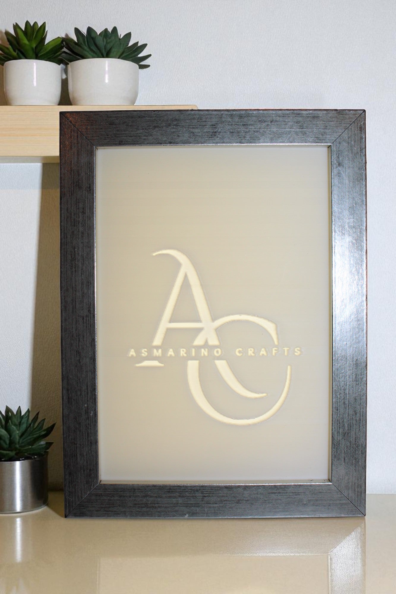 Custom Made to Order Lithophane with wooden frame